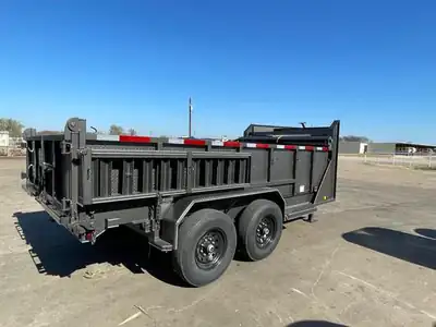 Charcoal dump trailer with tarp kit