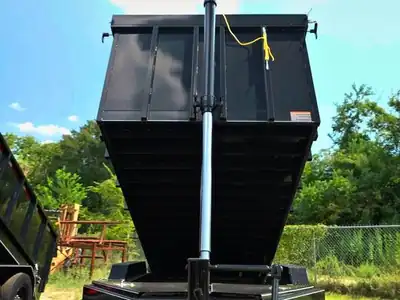 16 ft dump trailer, telescopic hoist up
