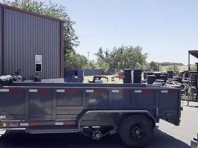 Dump trailers ready to go