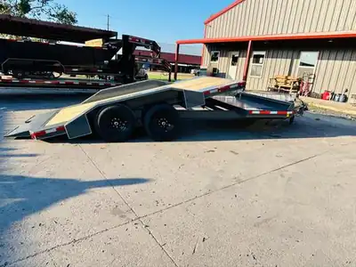 Tilt deck down, ready to drive on