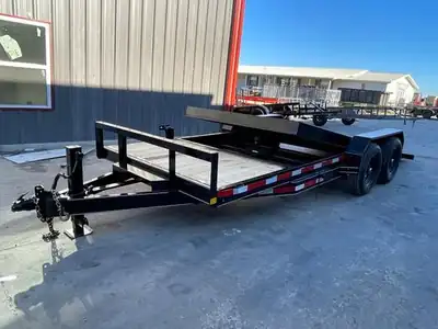 Black tilt trailer