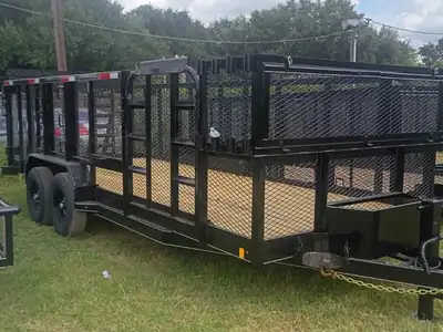 Mesh-side utility trailers