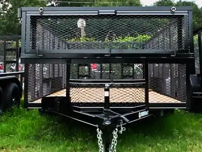 16 ft landscape trailer, front view