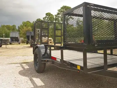 5x8 utility trailer with mesh gate