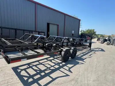 Hay trailer with bale cradles
