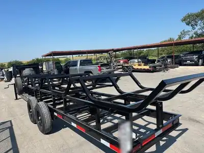 Round-bale hay trailer
