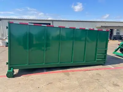 Green roll-off container