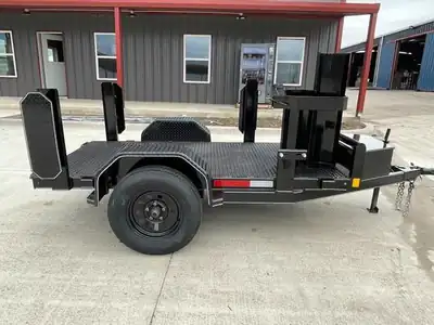 Welding trailer with bottle racks and toolbox
