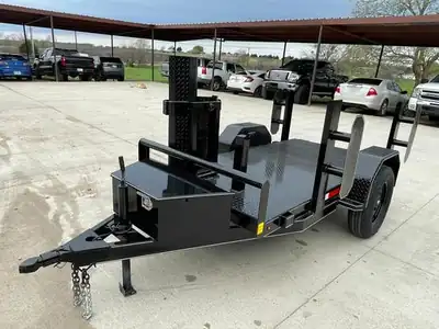 Welding trailer, front view